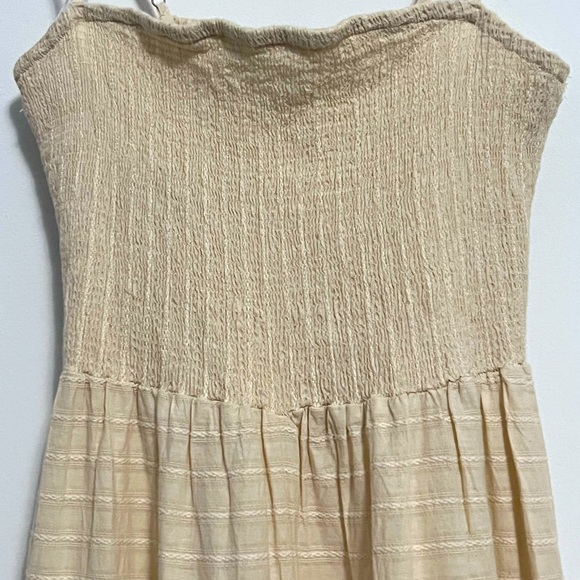 Lulus Sweet in the Sunshine Cream Striped Tiered Maxi Dress. Size M - Picture 4 of 9